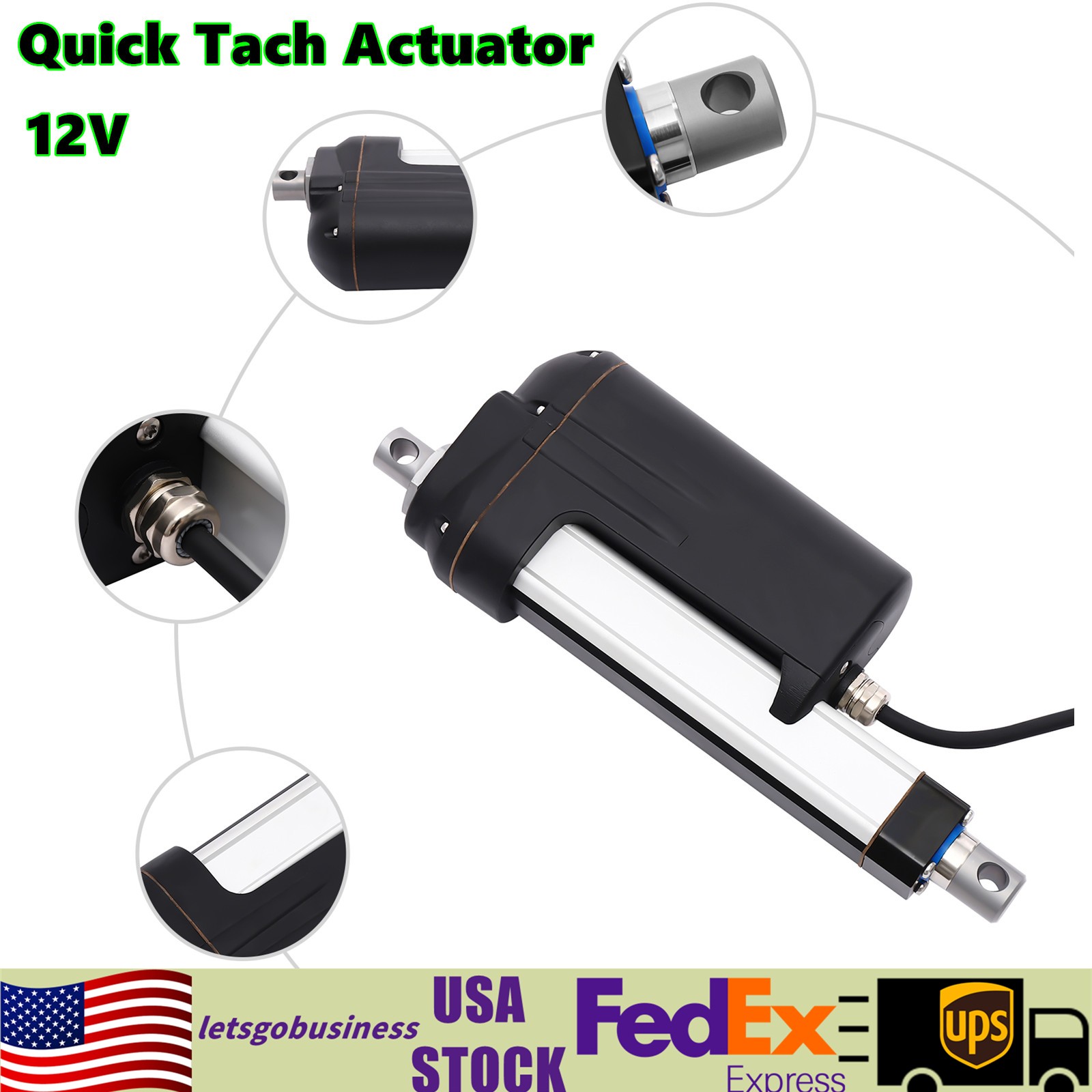 12V Quick Tach Actuator Rapid Tachometer Actuator for John Deere 4200r/min±5%
