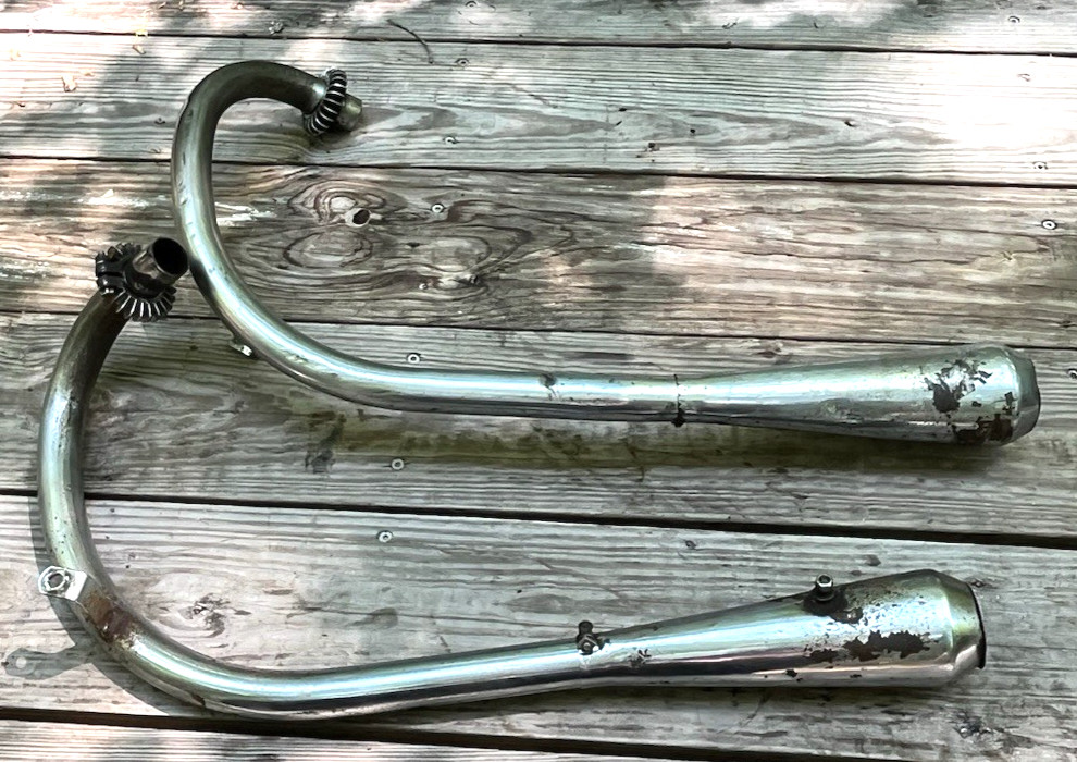 1957 bsa a 10 pre unit  dual exhaust