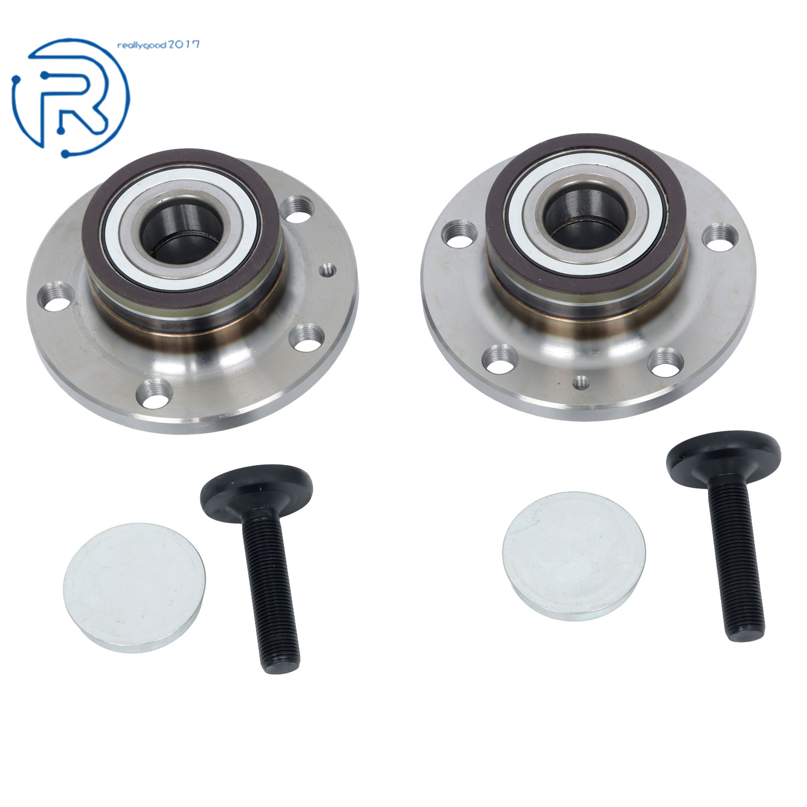Pair Rear Wheel Bearing Hub Assy For Volkswagen Jetta Golf Passat Beetle Audi Q3