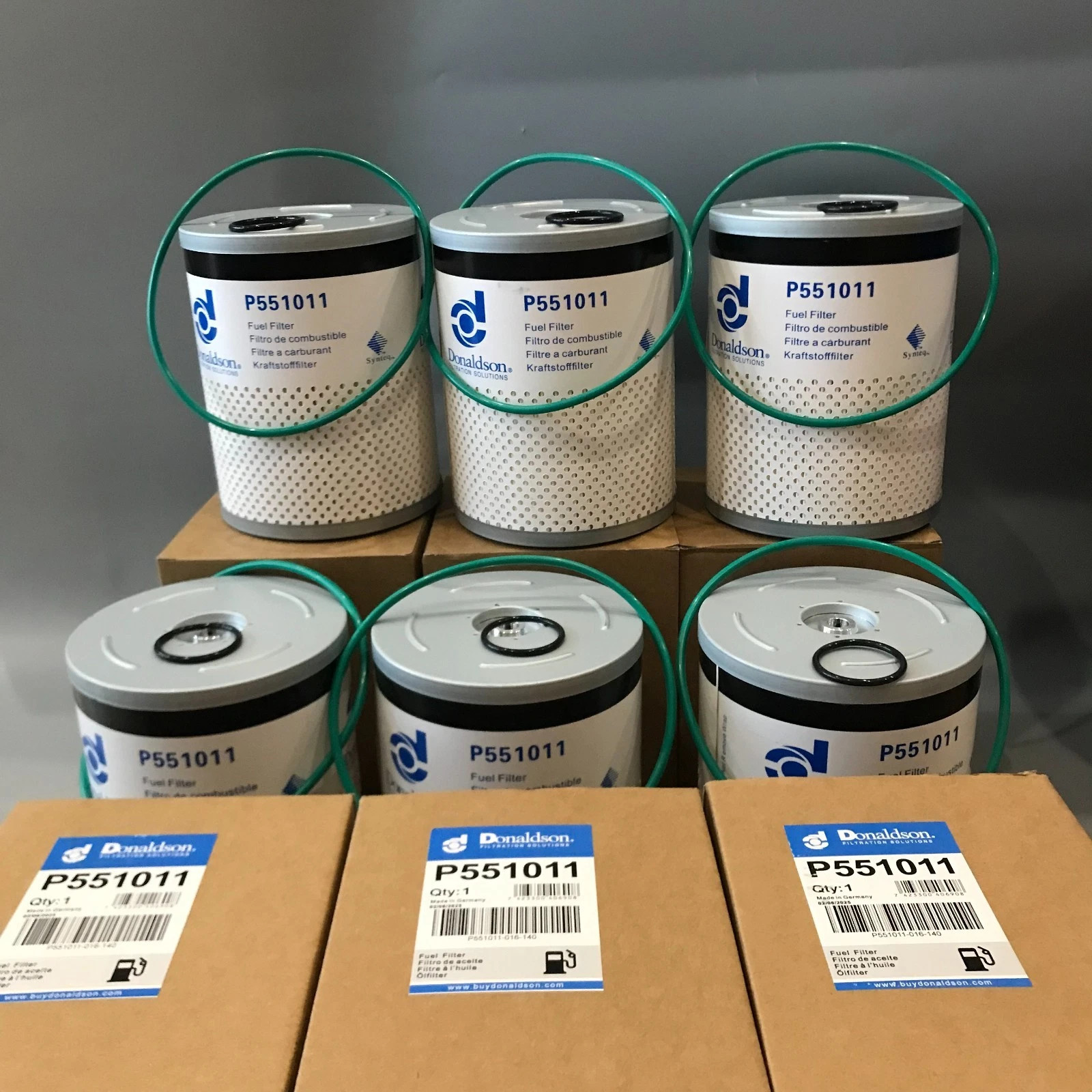 6X Donaldson P551011 Fuel Filter A0000903651 fits for FS19915 PF9804