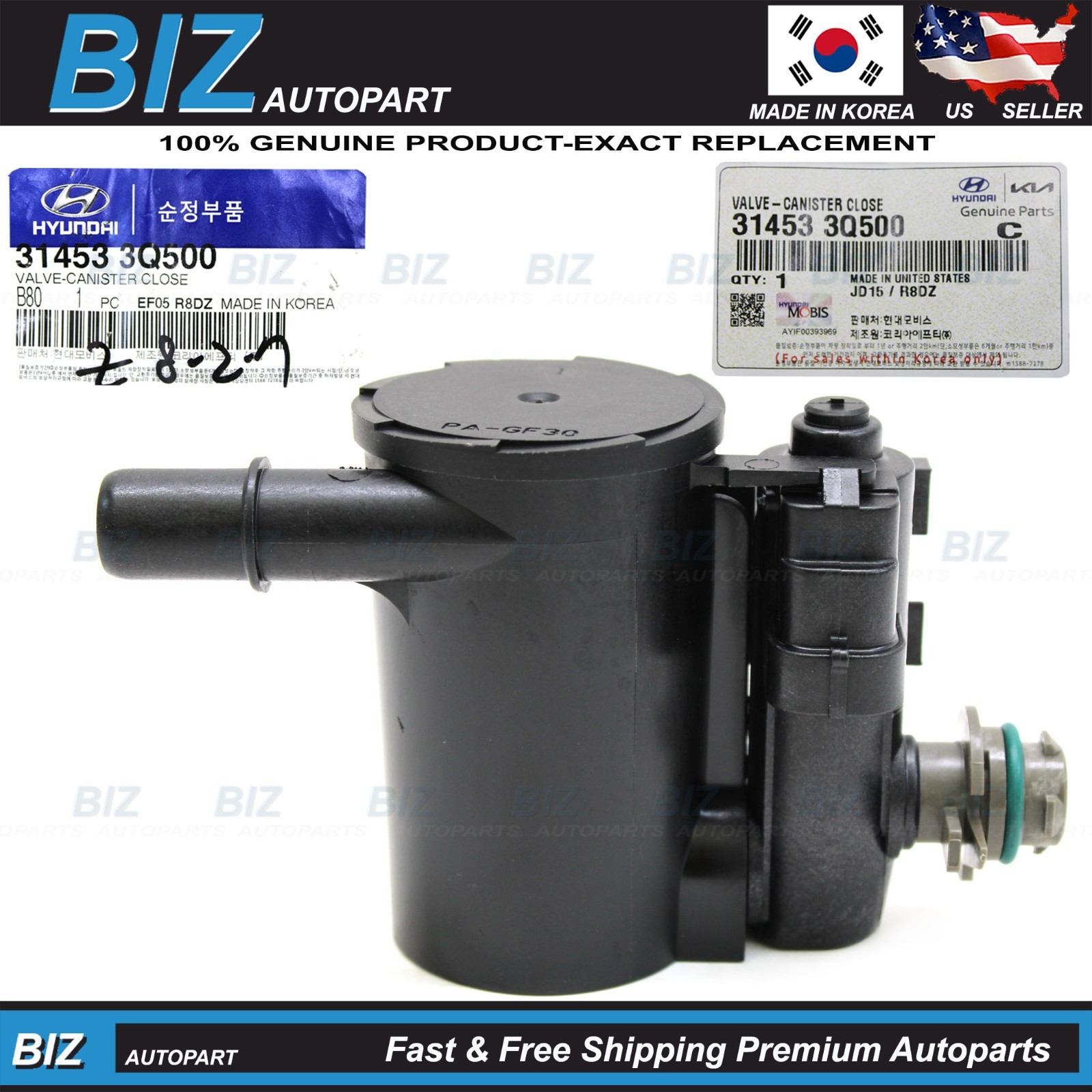 Genuine Vapor Canister Purge Valve for 11-19 Elantra Santa Fe Sonata 31453-3Q500