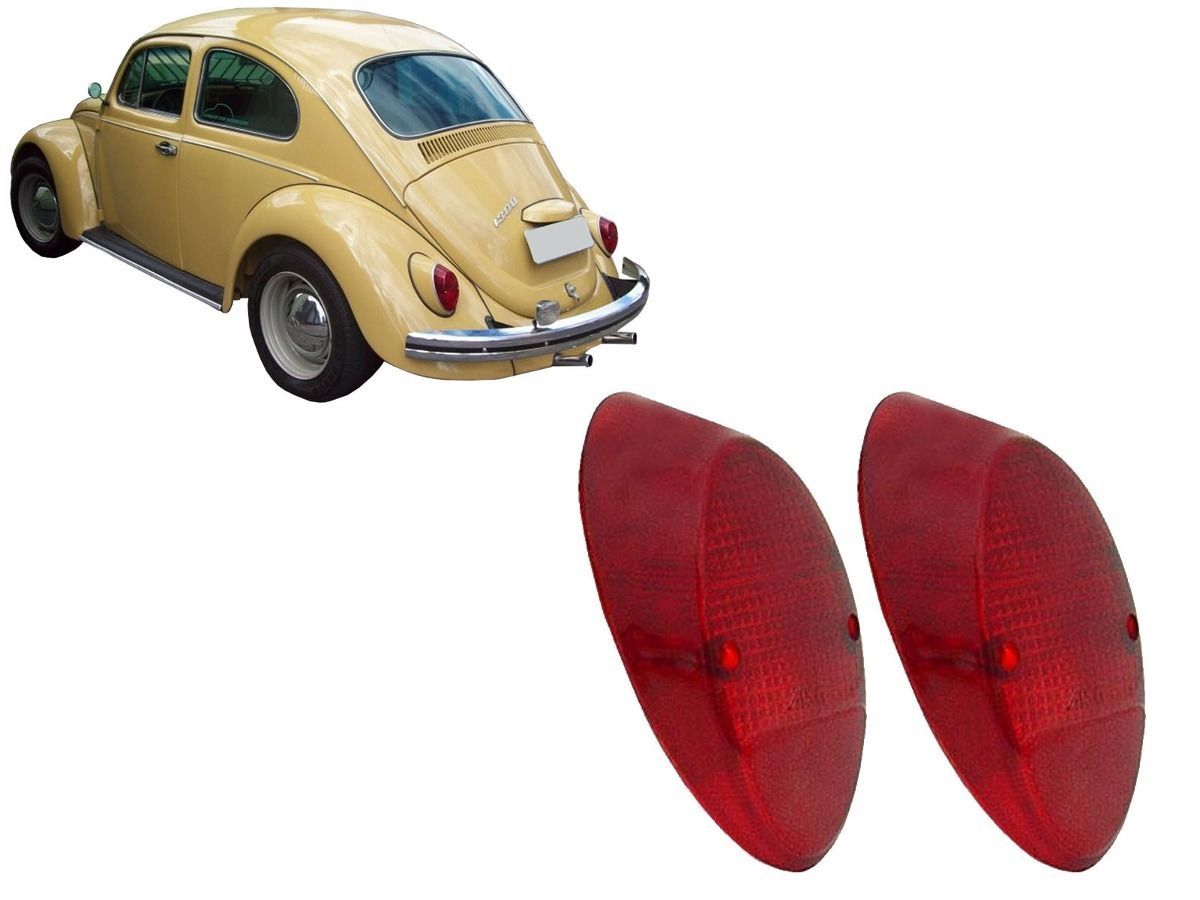 62 -67 VW BUG BEETLE Rear Tail Light LENSES left right PAIR 2 pcs EMPI 98-1075