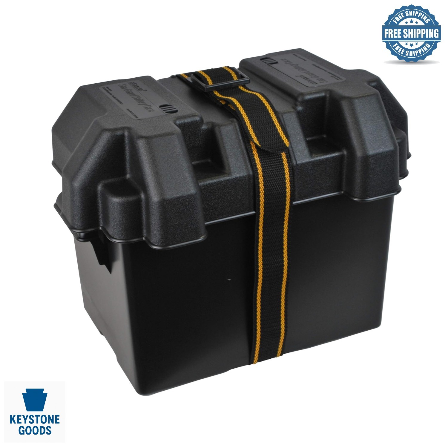9065-1 Marine Battery Box for Group 24 Batteries, Vented & Impact-Resistant, ...