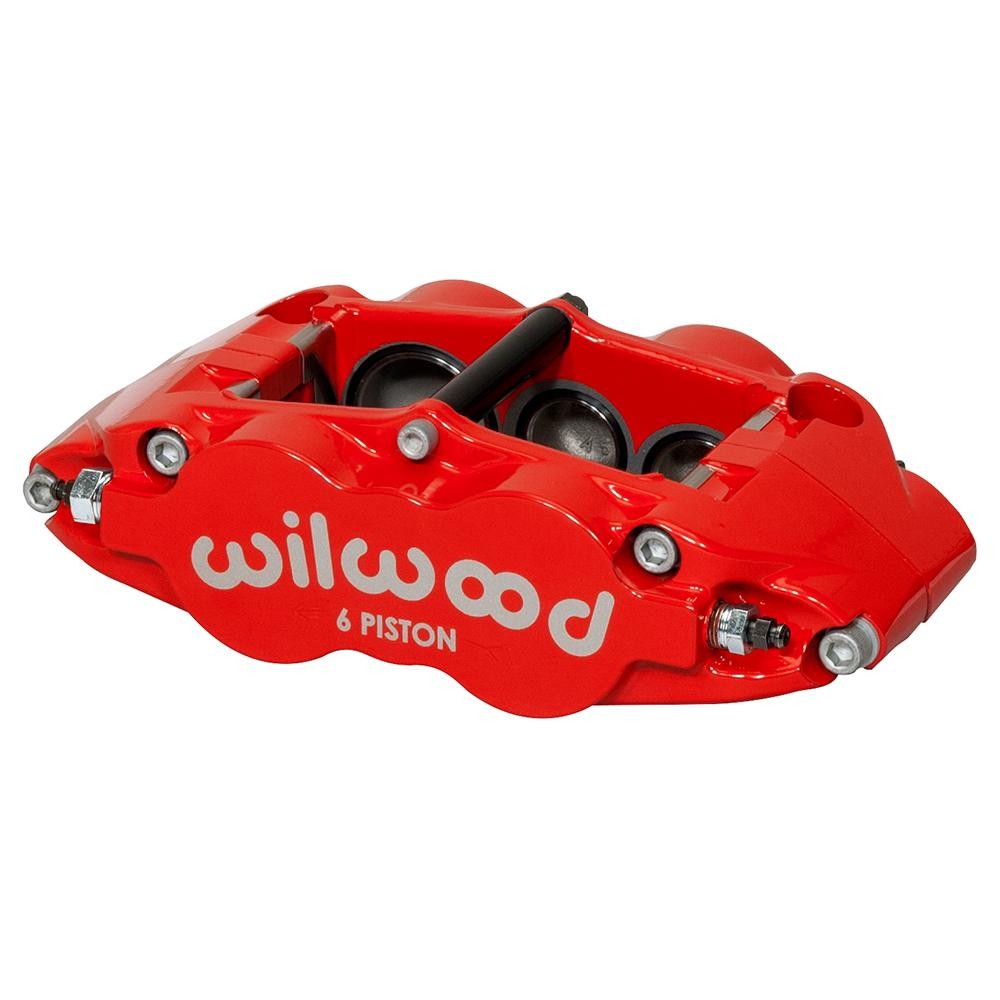 Wilwood Disc Brake Caliper - CALIPER,FNSL6R,1.75/1.25/1.25,1.10 ROTOR L/H,RED
