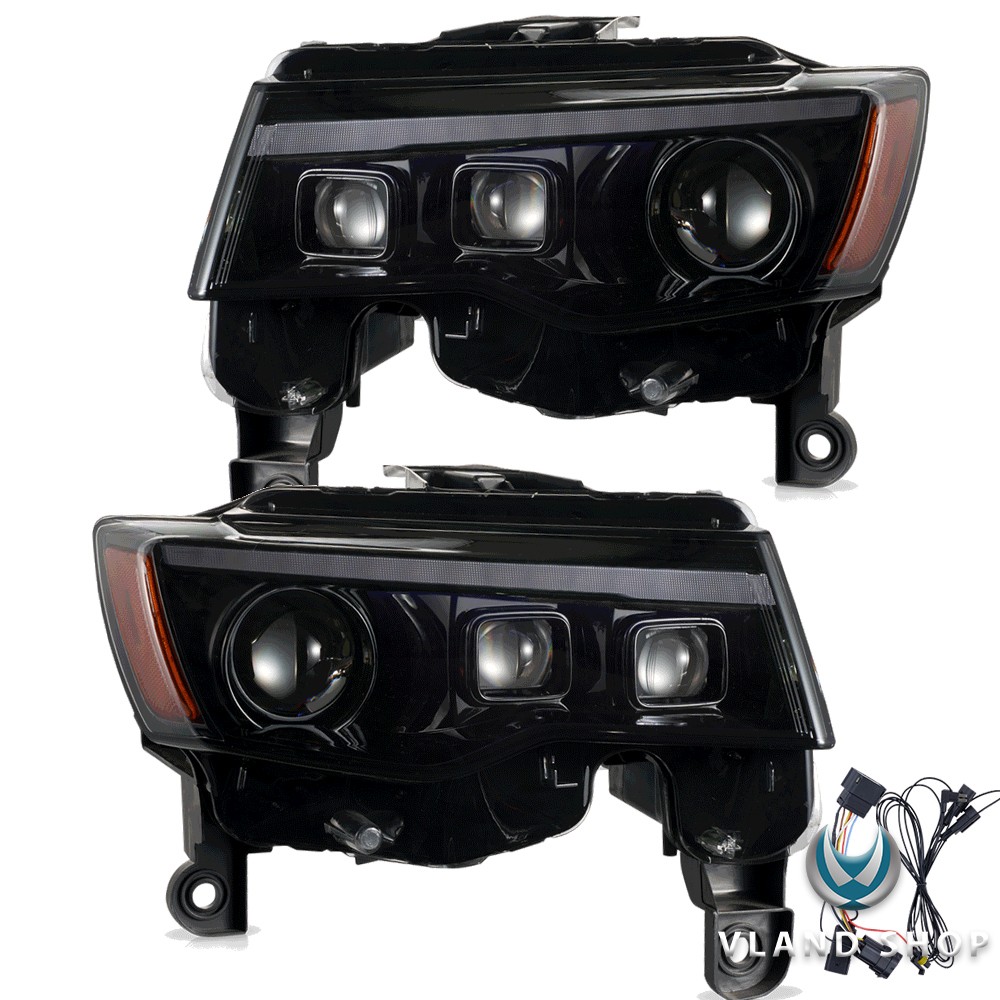 For 2014-2022 Jeep Grand Cherokee FULL LED Tri-Projector Headlights W/Animation For 2014-2022 Jeep Grand Cherokee FULL LED Tri-Projector Headlights W/Animation