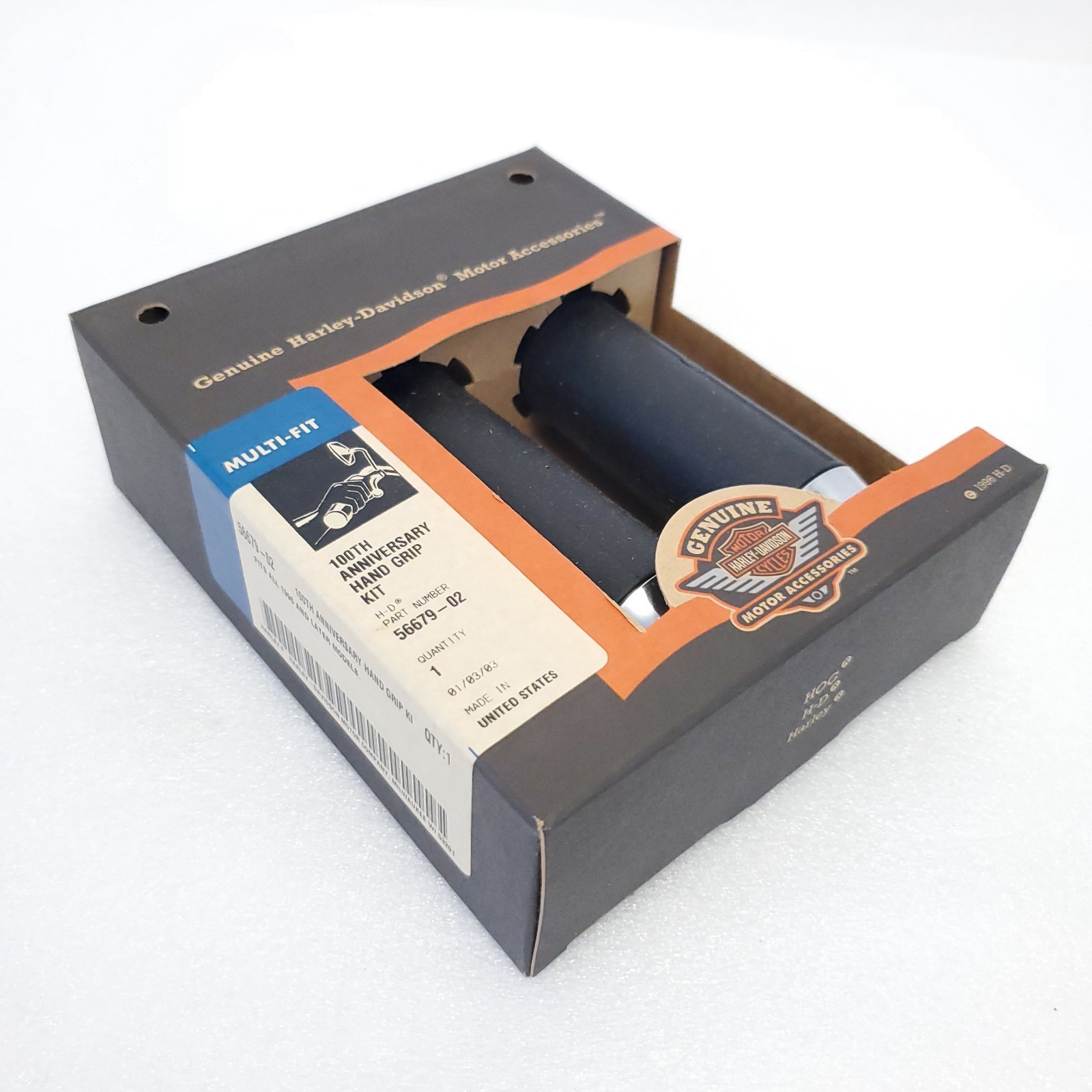 Harley-Davidson 100th Anniversary Hand Grips Kit 56679-02 Harley-Davidson 100th Anniversary Hand Grips Kit 56679-02