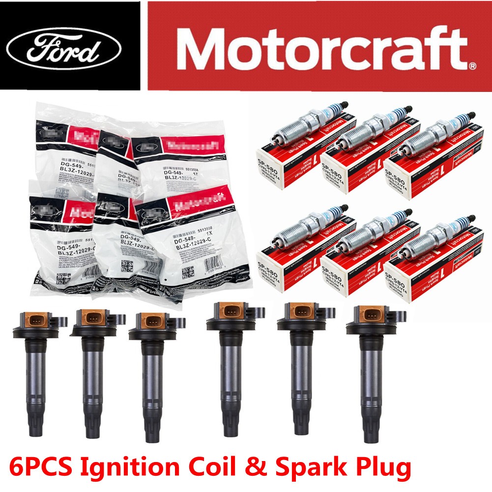 6PCS. GENUINE Motorcraft Ignition Coil & Spark Plug For Ford F150 3.5L USA