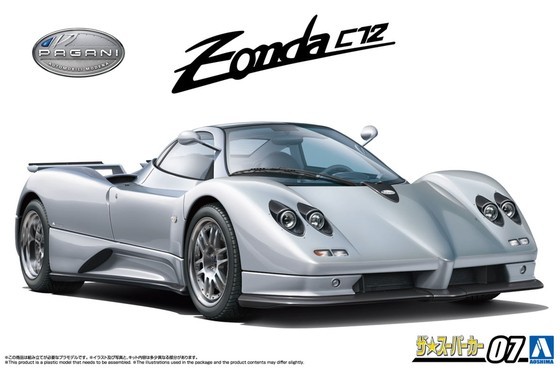 Pagani Zonda C12S 2000 Aoshima 1/24 Scale Model Display Car Pagani Zonda C12S 2000 Aoshima 1/24 Scale Model Display Car