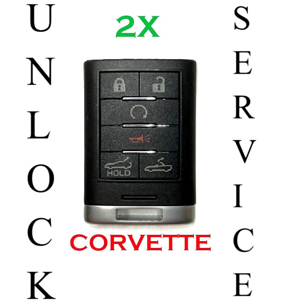 2X OEM CORVETTE REMOTES KEY FOBS UNLOCK SERVICE FLASH REFLASH ERASE RENEW CLEAR