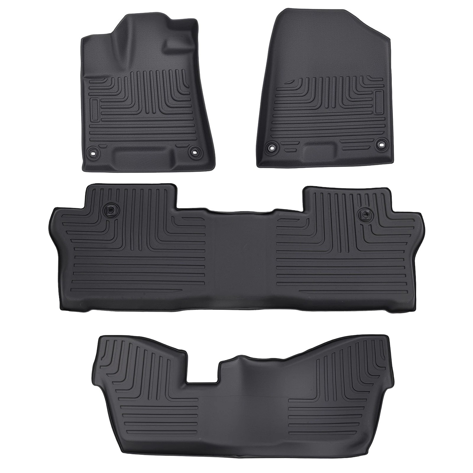 Floor Mats Liner for Honda Pilot 8 Passenger 2016-2022 All-Weather Floor Liners
