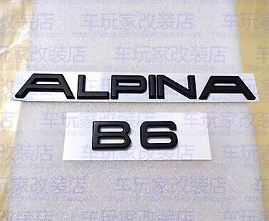 Matte Black Customized For Alpina B6 Car Trunk Emblem Badge Decal B3 B4 B5 B6 B7