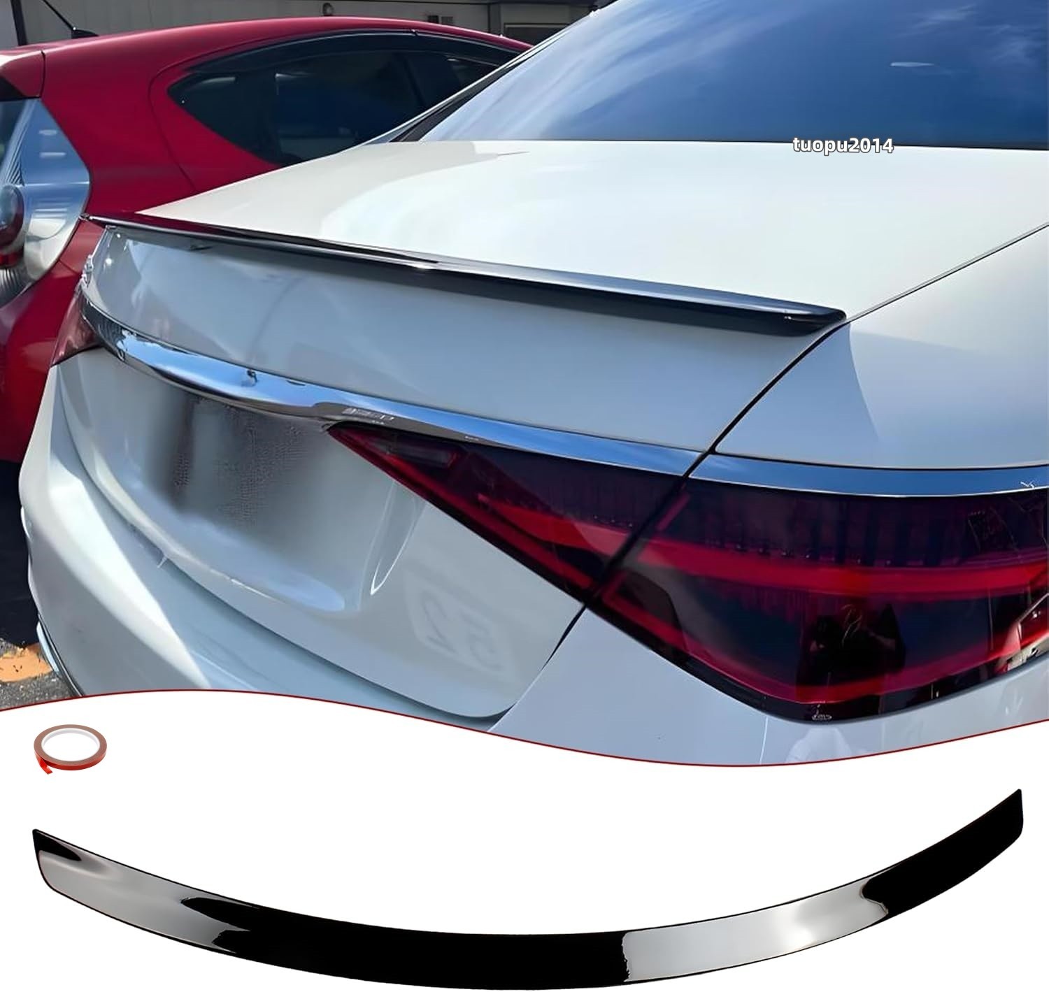 FIT FOR MERCEDES S CLASS W223 SEDAN GLOSS BLACK REAR TRUNK SPOILER WING 2021-26