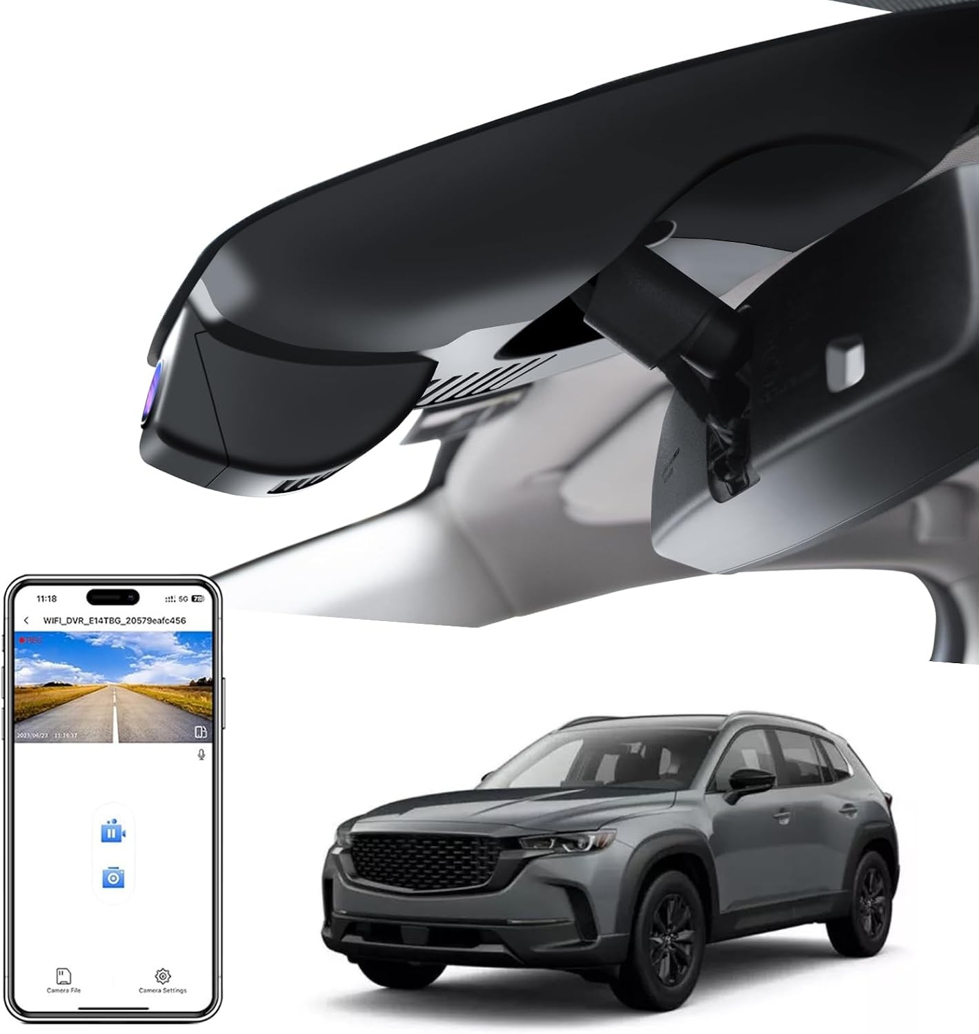Mangoal 4K Front & 1080P Rear Dashcam Custom for Mazda CX-50 2023-2026 UHD 2160P