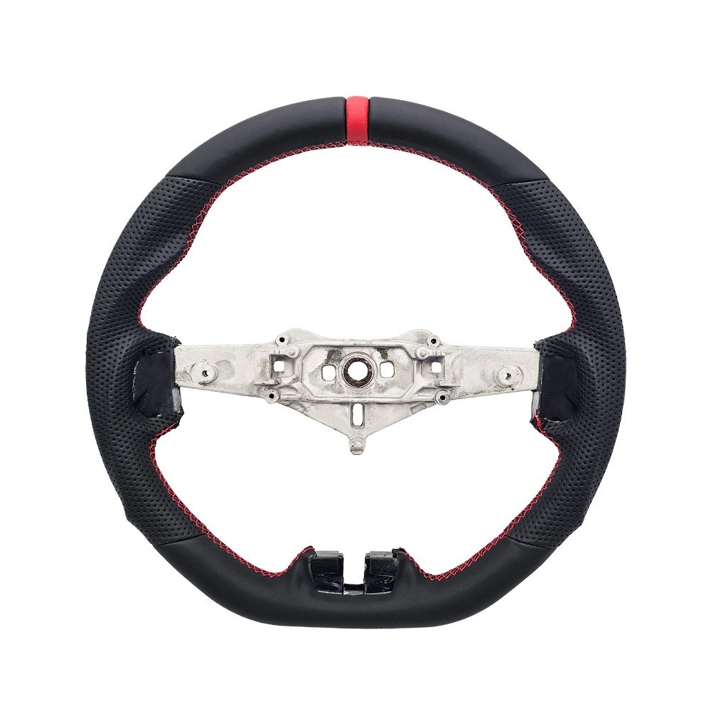 REVESOL 3D Red Ring Leather  Steering Wheel for 11-17 JEEP WRANGLER JK RUBICON