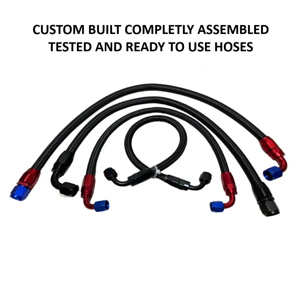 Custom 6AN 8AN 10AN Stainless Braided CPE Fuel Hose Oil Fuel Gas Line w/ Fitting