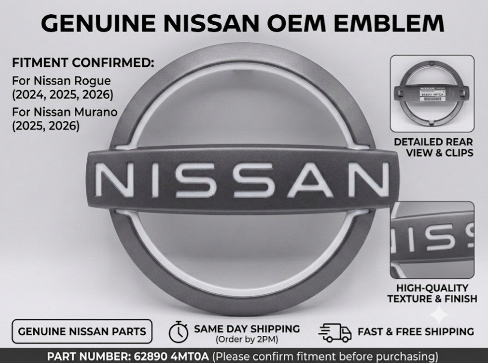 Genuine Nissan Grille Emblem 62890-4MT0A NEW 0EM 628904MT0A