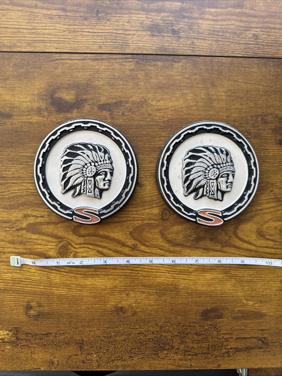 Vintage 1970’s/1980’s Jeep Cherokee Chief S Emblem C Pillar Or Fender - 2 Pieces
