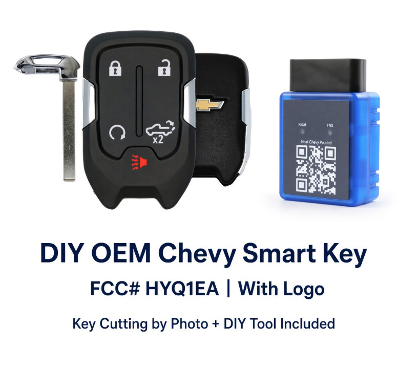 DIY OEM Chevy Silverado 19-20 Key HYQ1EA + Key Cut