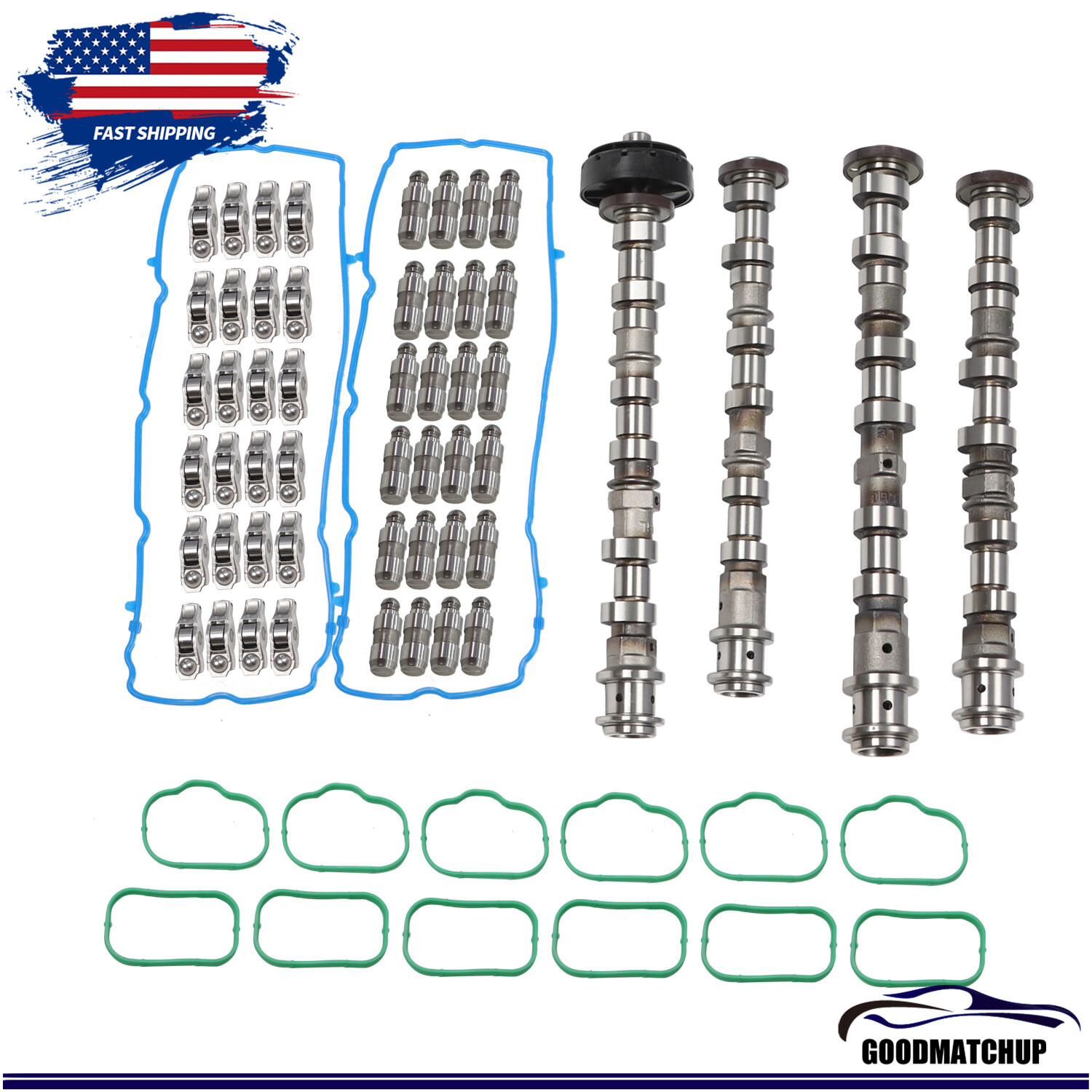 3.6L Pentastar Cam Camshafts Rockers Lifters Kit For Chrysler Dodge Ram 11-16