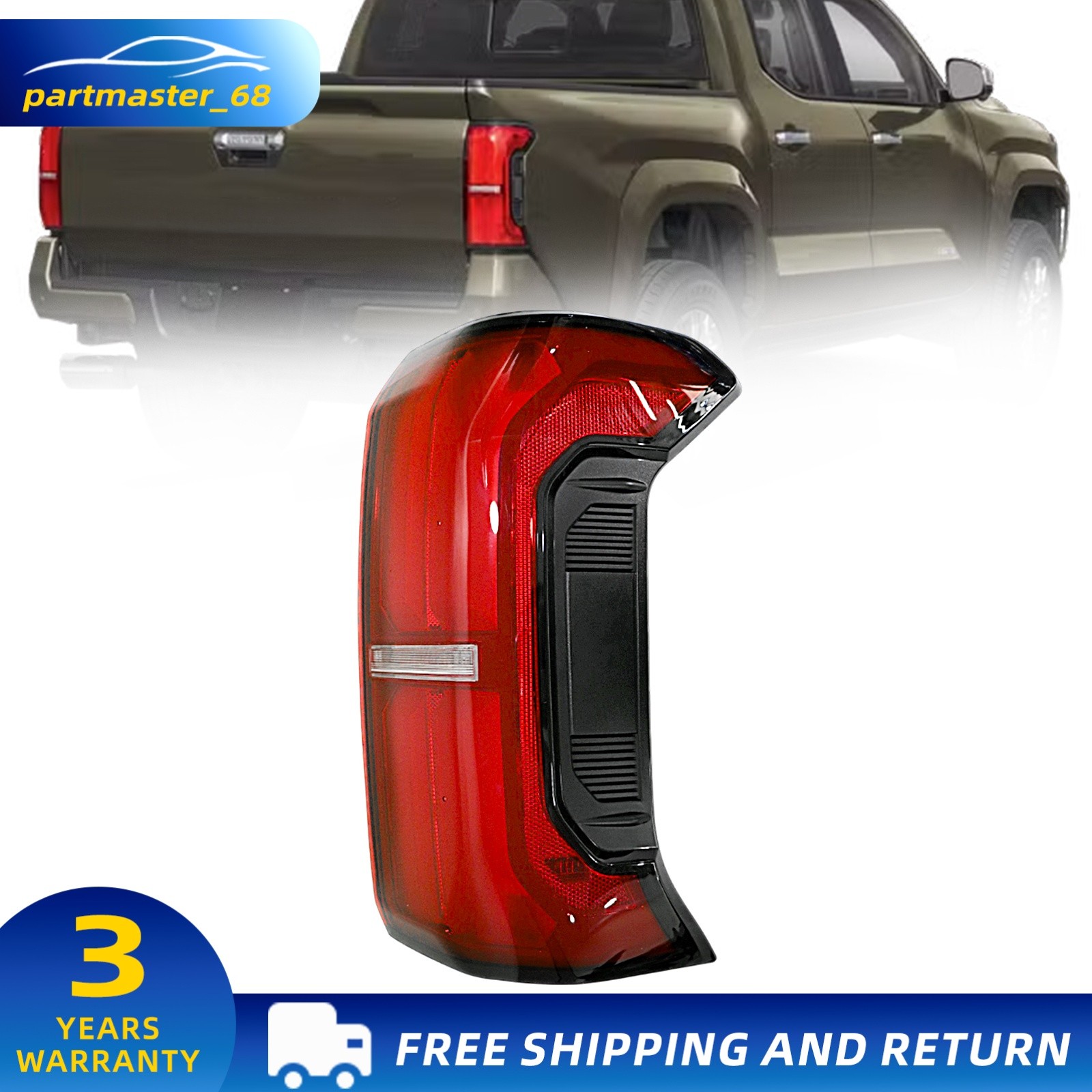 For 2024-2025 Toyota Tacoma Right Passenger Side LED Tail Light Brake Stop Lamp