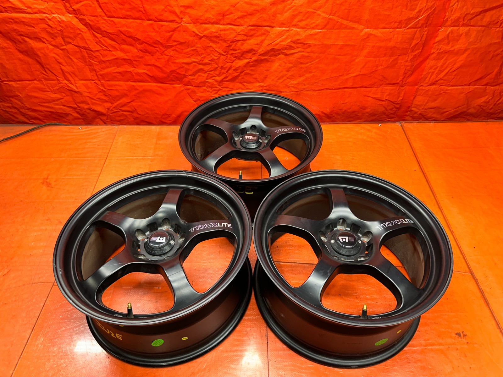 MOTEGI RACING TRAKLITE 17 INCH ALLOY WHEELS SET OF 3 17x8 +40 5x114.3 AFTERMARKE