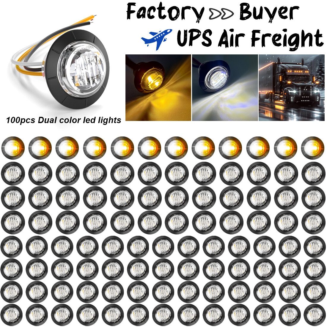 100x Amber White 3/4\