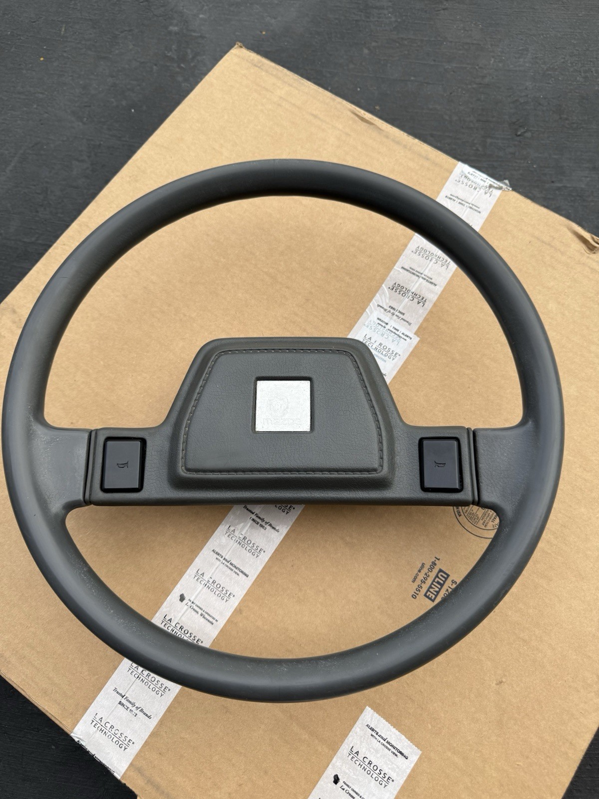 1986-1993 Mazda B2200 B2600 Pickup 2 Spoke OEM Steering Wheel Gray With Horn