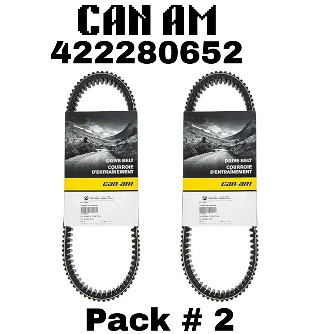 2 Pack Genuine Can-Am 422280652 OEM Clutch Drive Belts for Maverick X3 Turbo RR