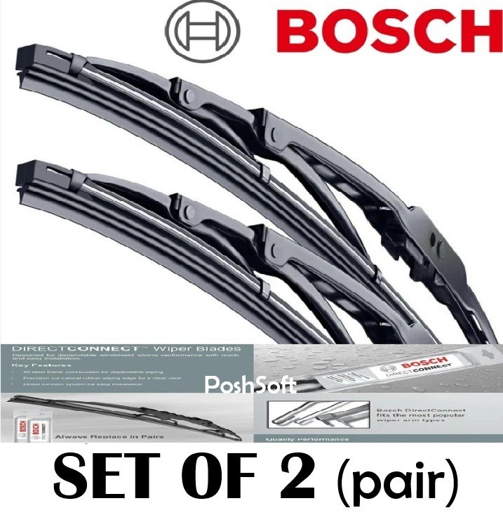 BOSCH DC WIPER BLADES 24 / 20 -Front Left+Right- (SET OF 2) PAIR, Brand New OEM