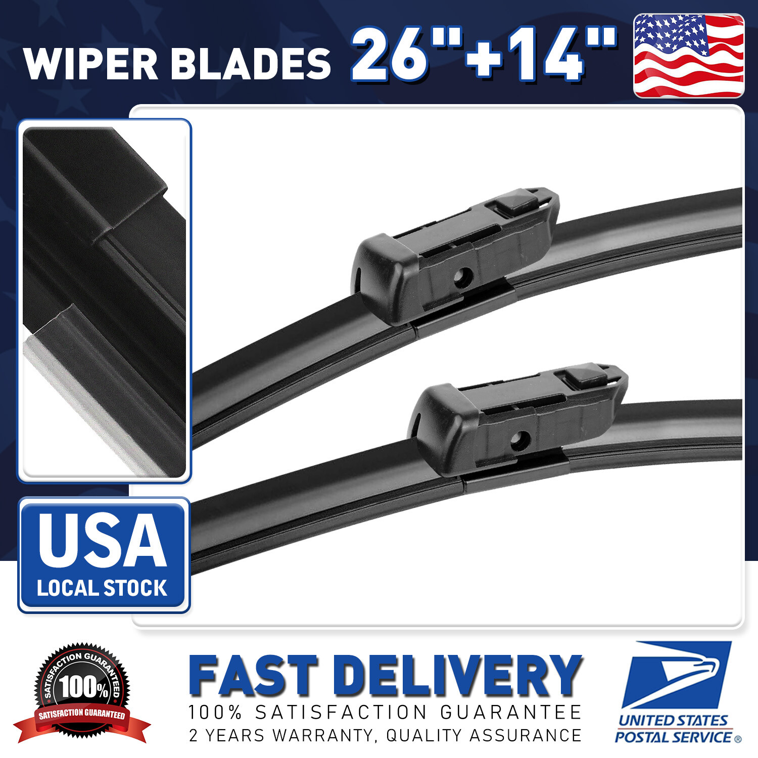 New Hybrid Silicone Windshield Wiper Blades 26\
