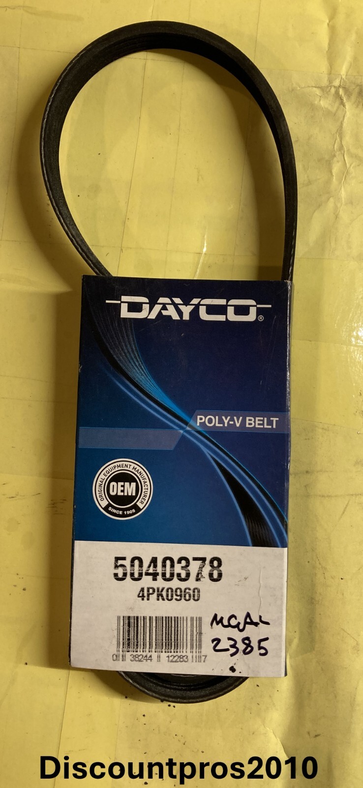 Dayco 5040378 Serpentine Belt Ford Acura Chevy GMC Hyundai Kia 1989-2010 Dayco 5040378 Serpentine Belt Ford Acura Chevy GMC Hyundai Kia 1989-2010