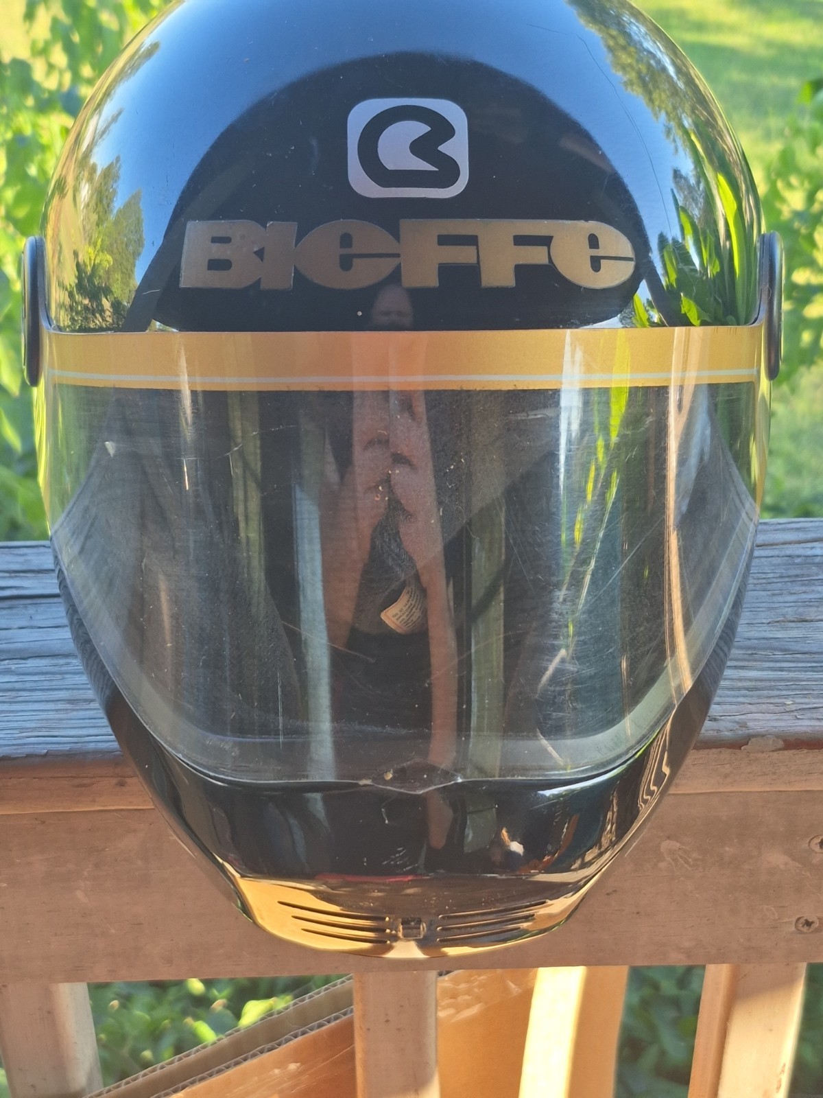 Vintage Bieffe B85 Full-face Motorcycle Helmet Black, 