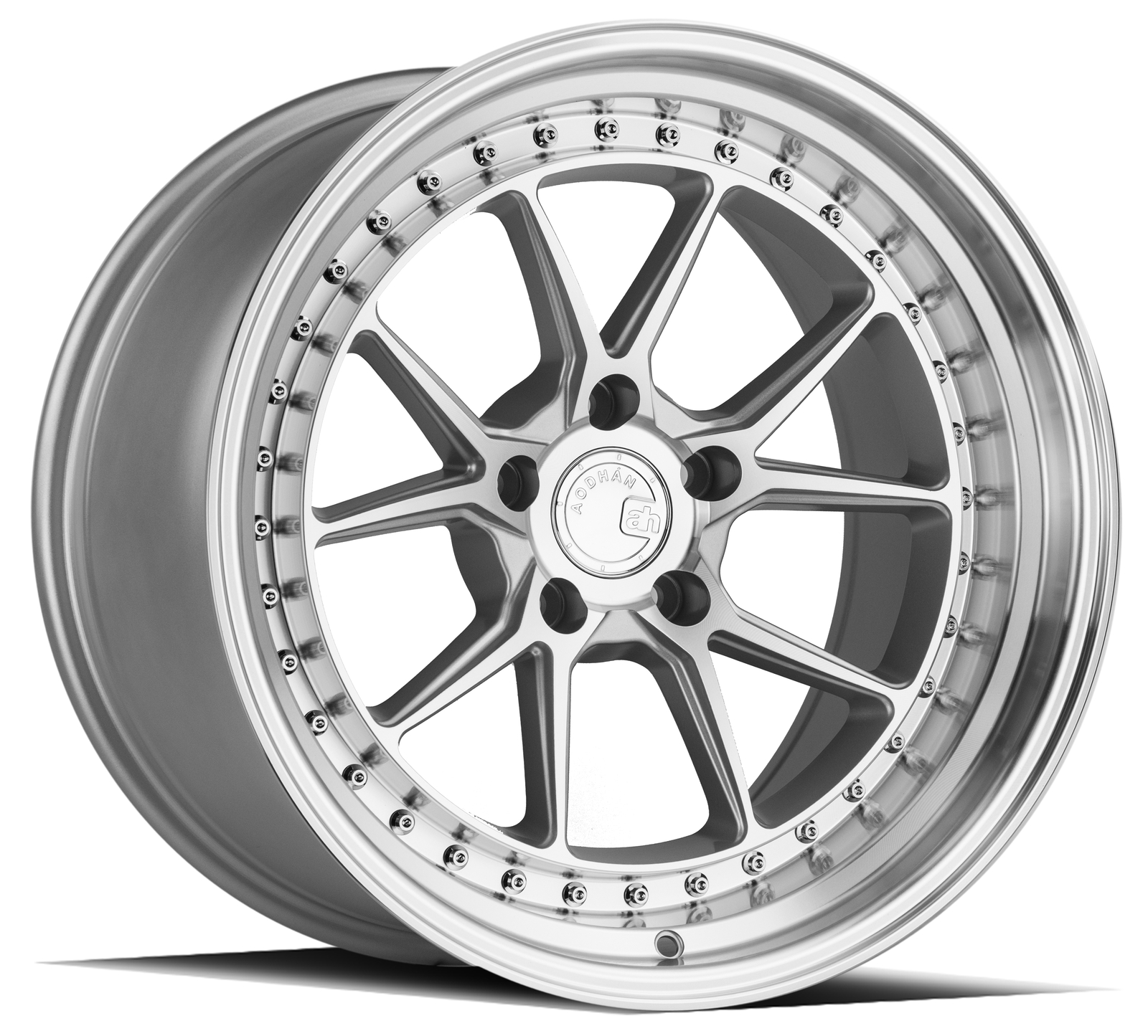 One 18x10.5 Aodhan DS08 5x114.3 +22   Flow Forged   Machined Silver Wheel