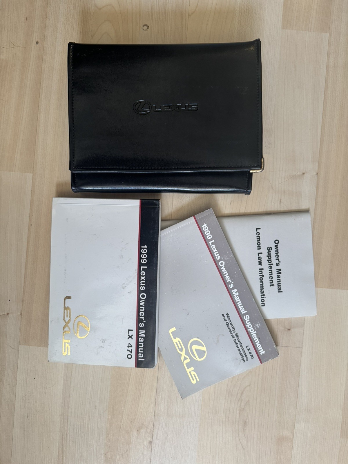 Original 1999 Lexus LX470 Owners Manuals in OEM Leather Binder Case Original 1999 Lexus LX470 Owners Manuals in OEM Leather Binder Case