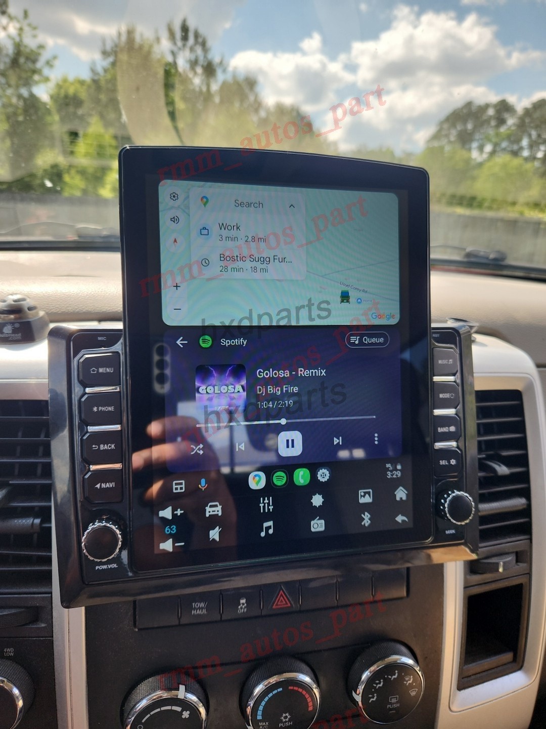 Carplay For 2009-2012 RAM 1500 2500 3500 Android 13 Car Stereo Radio Navi GPS