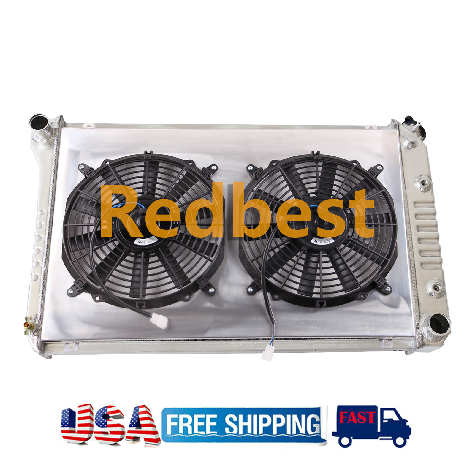 Alu Radiator+Shroud+Fan Fit 1978-88 Chevy Monte Carlo El Camino 1979-87 G-BODY Alu Radiator+Shroud+Fan Fit 1978-88 Chevy Monte Carlo El Camino 1979-87 G-BODY