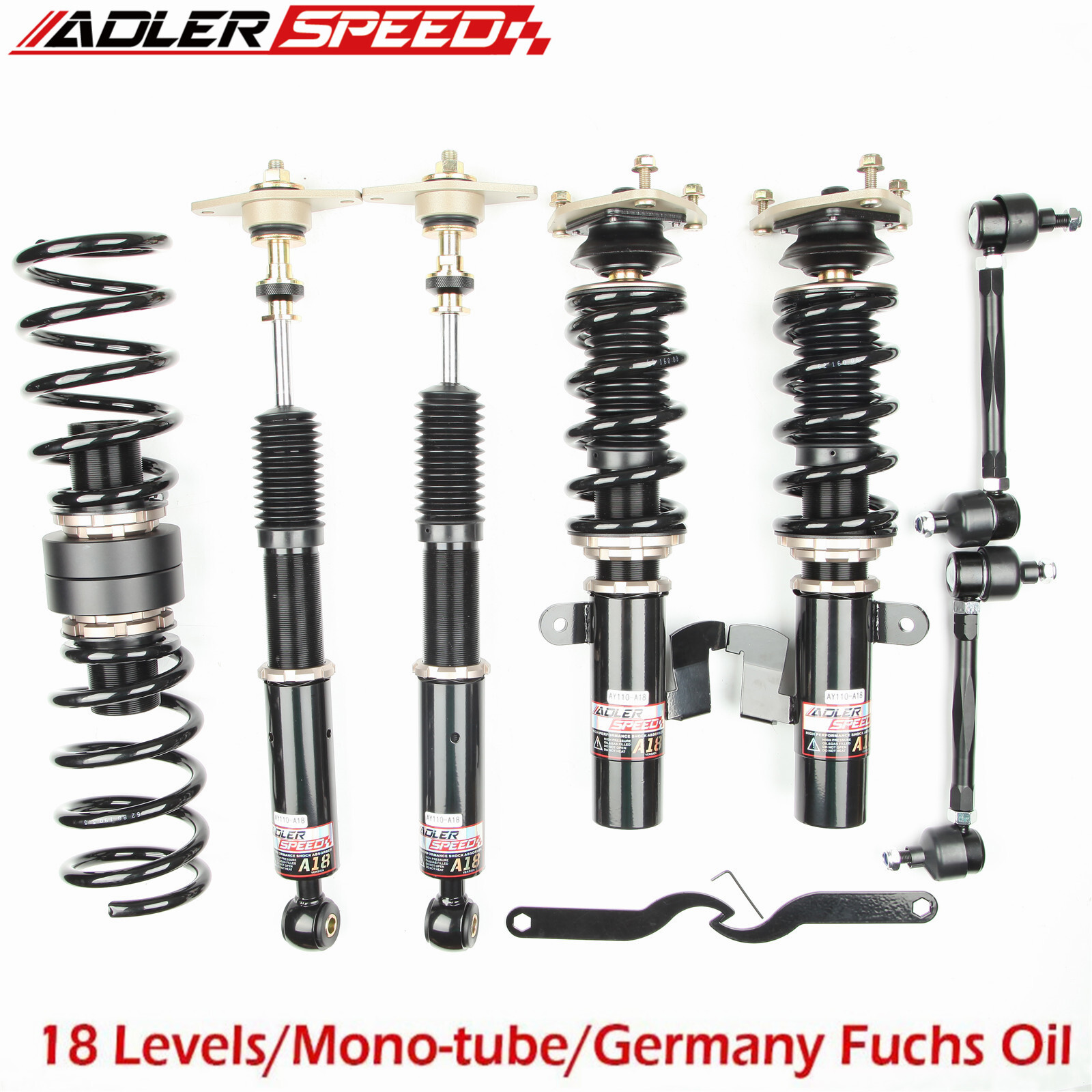 ADLERSPEED Coilovers Lowering Suspension 18way For Volvo C30 07-13,S40 05-12 FWD