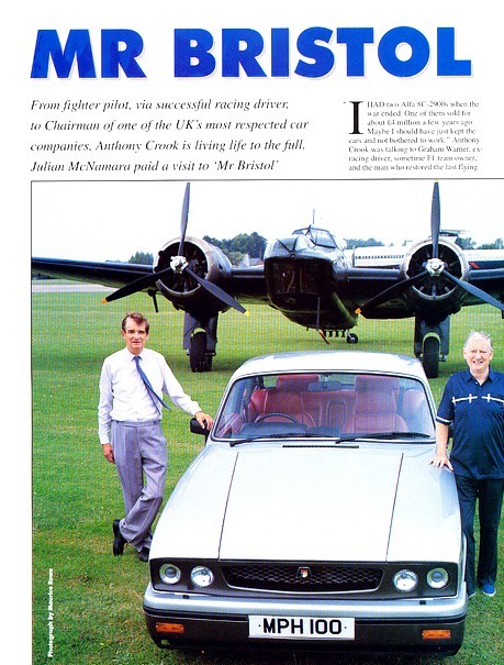 Bristol Blenheim Original Car Review Report Print Article J965 - 1994 Bristol Blenheim Original Car Review Report Print Article J965 - 1994