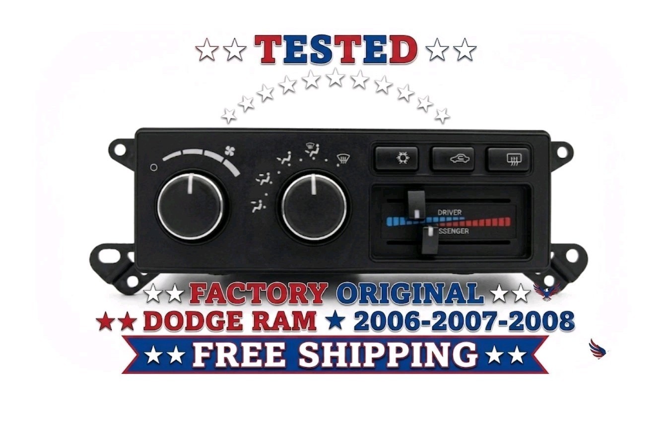 2006-2008 DODGE RAM HEATER CLIMATE TEMPERATURE CONTROL DUAL ZONE P55057080AA 2006-2008 DODGE RAM HEATER CLIMATE TEMPERATURE CONTROL DUAL ZONE P55057080AA