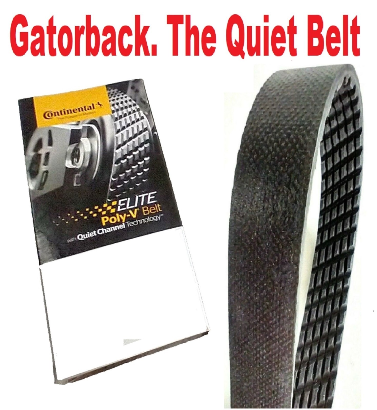 Serpentine Poly-V Quiet Belt Gatorback CONTINENTAL ELITE 4060485, 6PK1230 Serpentine Poly-V Quiet Belt Gatorback CONTINENTAL ELITE 4060485, 6PK1230