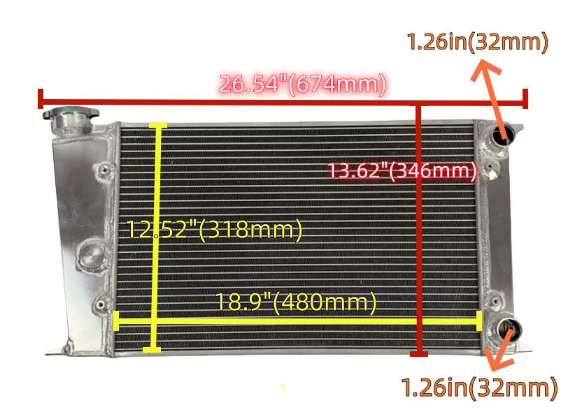 2ROW Aluminum Radiator For 1975-1981 VW GOLF MK1 Jetta SCIROCCO GTI SPEC 1.6L MT