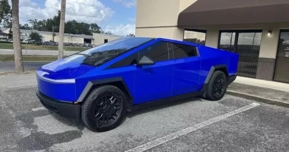 Cybertruck DIY PreCut PPF Paint Protection Film Wrap Color Change Sapphire Blue