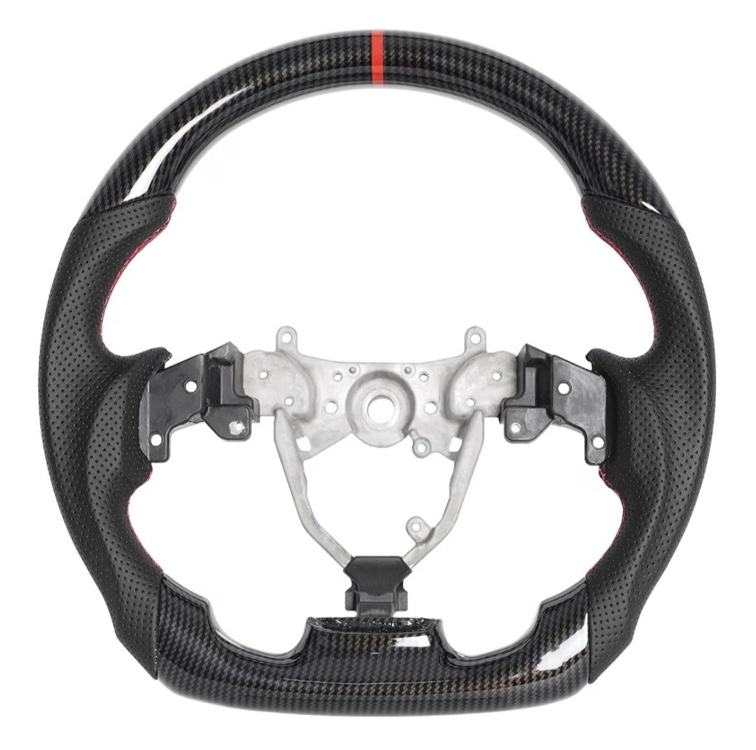 Lexus IS250 IS350 2006-2012 Carbon Fiber Flat Bottom Leather Steering Wheel NEW