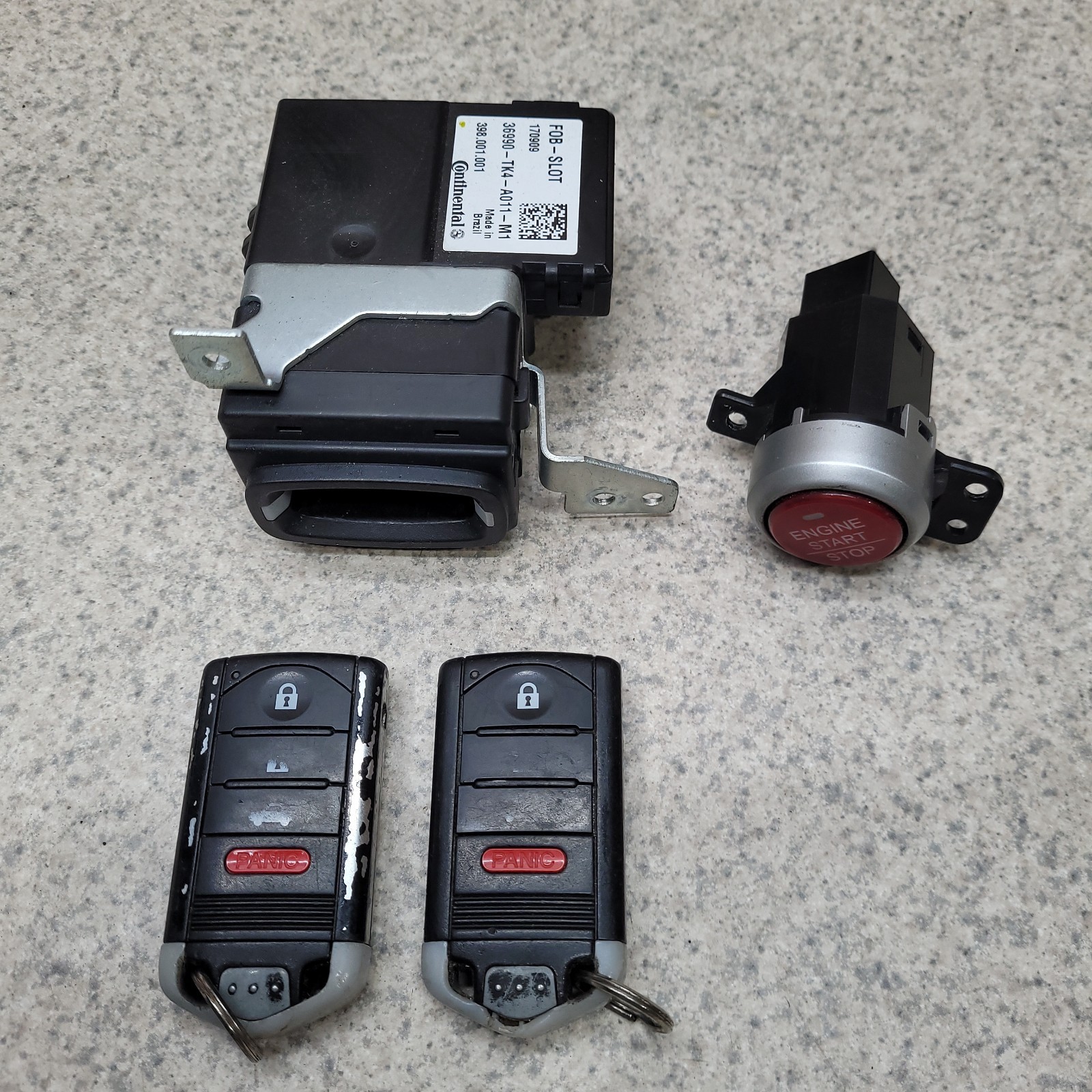 2009-2014 Acura TL Push Ignition Switch Slot + Key Fobs OEM 36990-TK4-A011-M1 2009-2014 Acura TL Push Ignition Switch Slot + Key Fobs OEM 36990-TK4-A011-M1