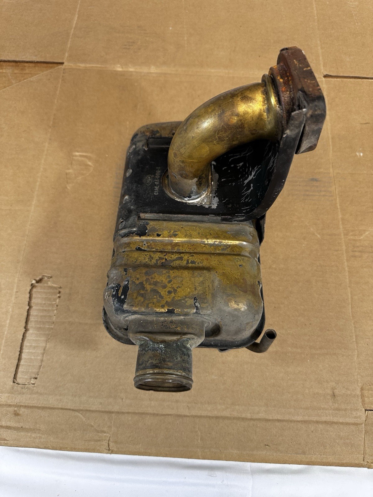 1960s Ford Thunderbird C1ae 8a080-b Radiator Overflow Tank 1960s Ford Thunderbird C1ae 8a080-b Radiator Overflow Tank