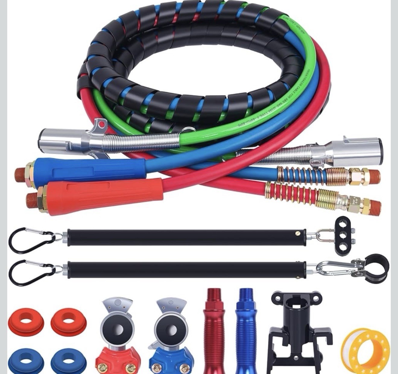 12 FT Semi Truck Air Lines Kit with 2 PCS 16
