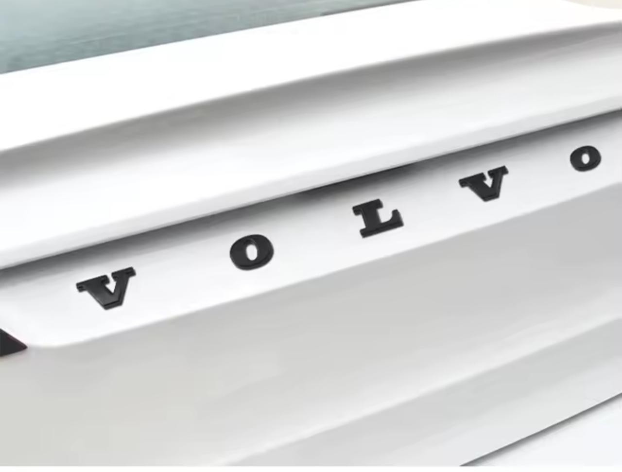 Volvo Trunk 3D Letters Emblem Rear Replacement Nameplate Black Gloss Volvo Trunk 3D Letters Emblem Rear Replacement Nameplate Black Gloss