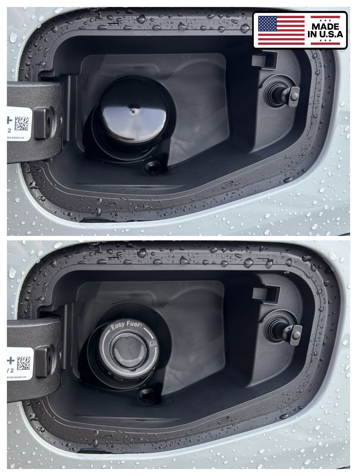 Ford gas cap dust dirt & water cover 2021-2025 Ford F-150, EZ fuel filler cover