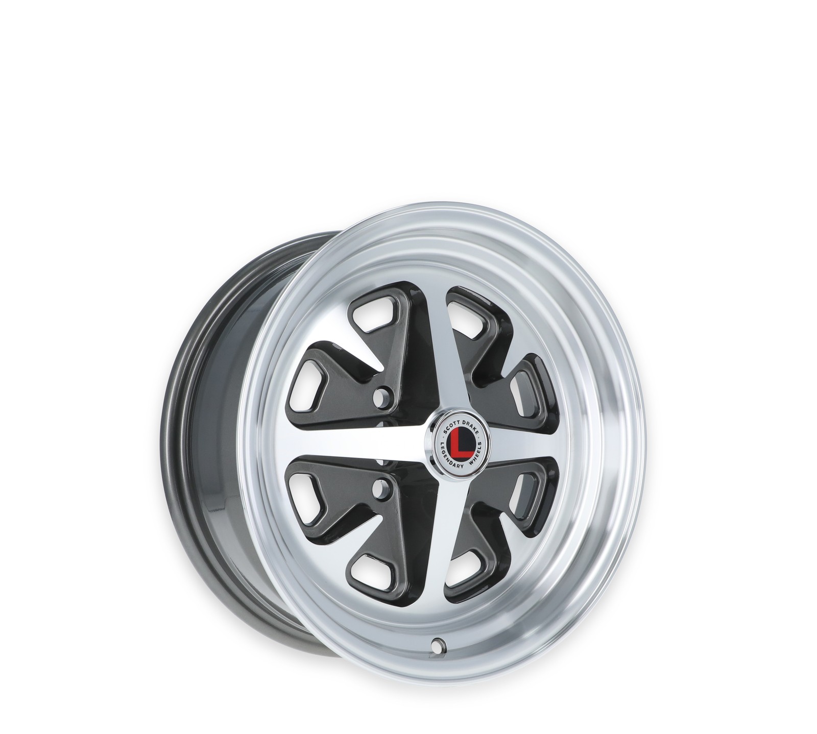 Legendary Wheels Magnum 400 - 15 x 6 in. - 4 x 4.5 - 3.75 bs - Charcoal/Machined Legendary Wheels Magnum 400 - 15 x 6 in. - 4 x 4.5 - 3.75 bs - Charcoal/Machined
