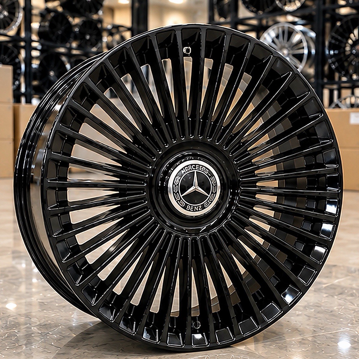 20” Mercedes-Benz Forged Gloss Black Staggered Wheels 20x9 20x10 5x112 Set of 4